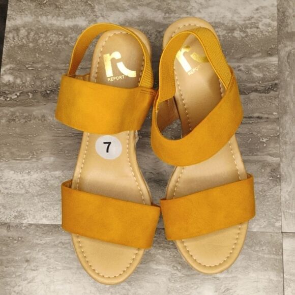 New Report Sunflower Wedge Platform Sandals Women's size 7 🌻 - Picture 7 of 7